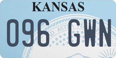 KS license plate 096GWN