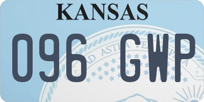 KS license plate 096GWP