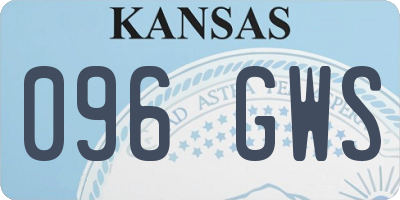 KS license plate 096GWS