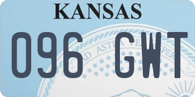 KS license plate 096GWT