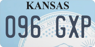 KS license plate 096GXP