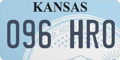 KS license plate 096HRO