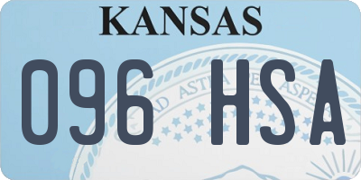 KS license plate 096HSA