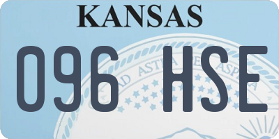 KS license plate 096HSE