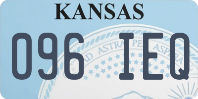 KS license plate 096IEQ