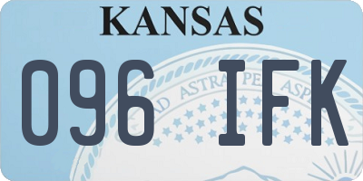 KS license plate 096IFK