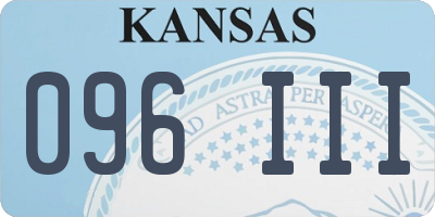 KS license plate 096III