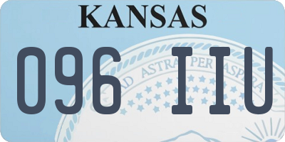 KS license plate 096IIU