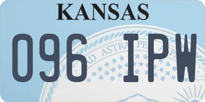 KS license plate 096IPW