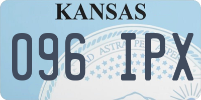 KS license plate 096IPX