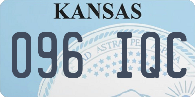 KS license plate 096IQC
