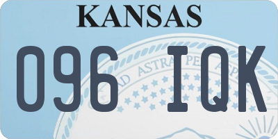 KS license plate 096IQK