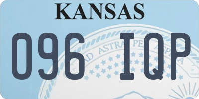 KS license plate 096IQP