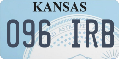 KS license plate 096IRB