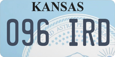 KS license plate 096IRD