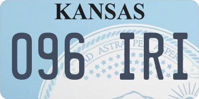 KS license plate 096IRI