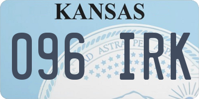 KS license plate 096IRK
