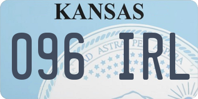KS license plate 096IRL