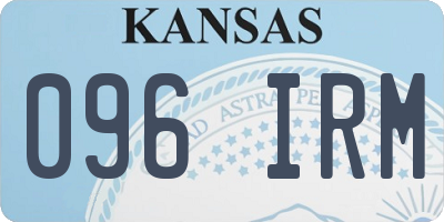 KS license plate 096IRM