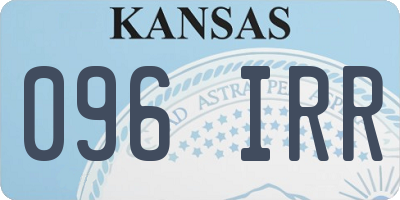 KS license plate 096IRR