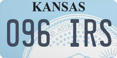 KS license plate 096IRS