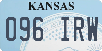 KS license plate 096IRW