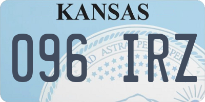 KS license plate 096IRZ