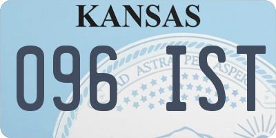 KS license plate 096IST