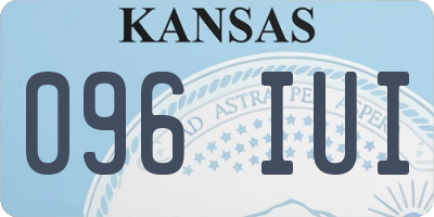 KS license plate 096IUI