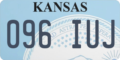 KS license plate 096IUJ