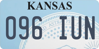 KS license plate 096IUN
