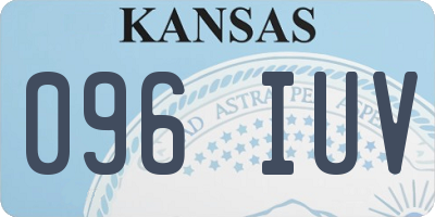 KS license plate 096IUV