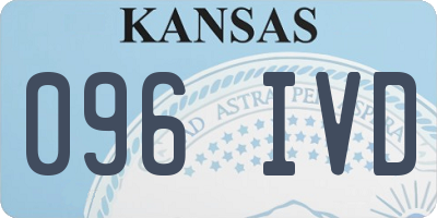 KS license plate 096IVD