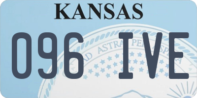KS license plate 096IVE