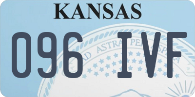 KS license plate 096IVF