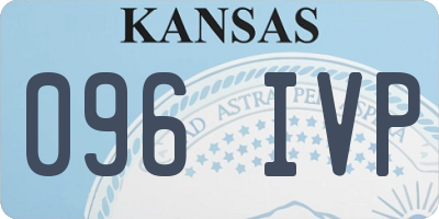 KS license plate 096IVP