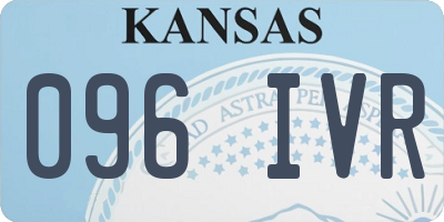 KS license plate 096IVR