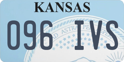 KS license plate 096IVS