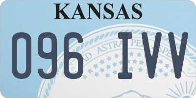 KS license plate 096IVV