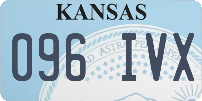 KS license plate 096IVX