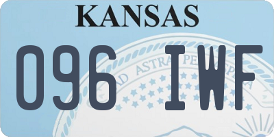 KS license plate 096IWF