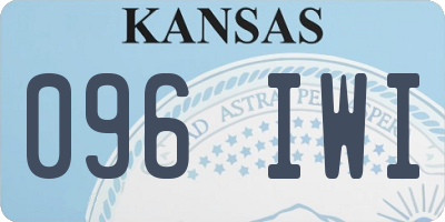 KS license plate 096IWI