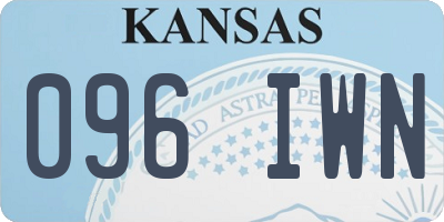 KS license plate 096IWN