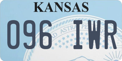KS license plate 096IWR