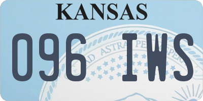 KS license plate 096IWS