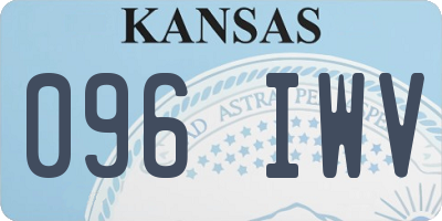 KS license plate 096IWV