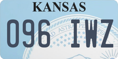 KS license plate 096IWZ