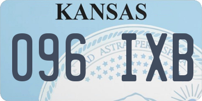 KS license plate 096IXB