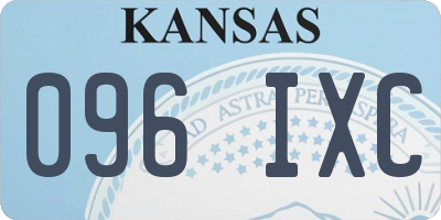 KS license plate 096IXC