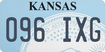 KS license plate 096IXG